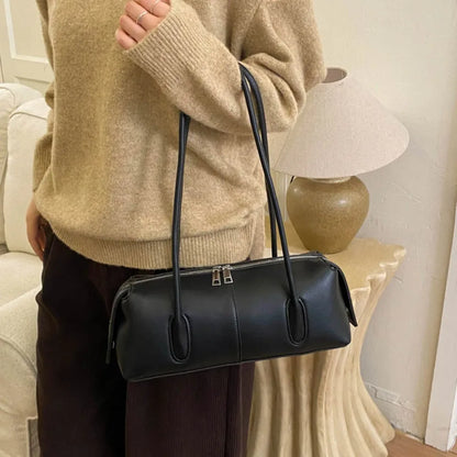 Women's Retro PU Leather Shoulder Bag – Underarm Satchel