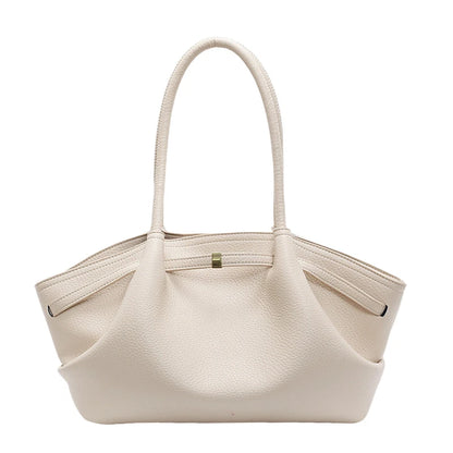 PU Leather Tote Shoulder Bag for Women – Lychee Pattern