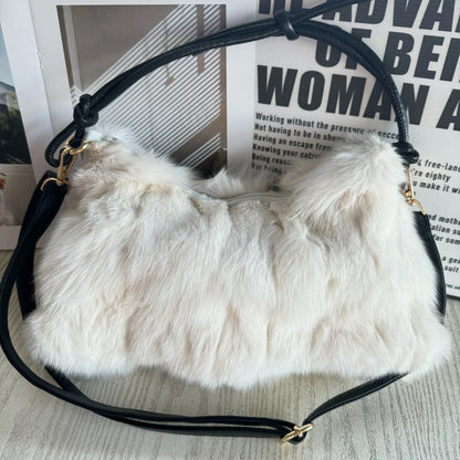 Faux Fur Shoulder Bag — Luxury Tote & Clutch Purse for Women
