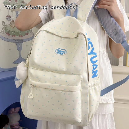 Cute Star Print Backpack for Teen Girls – Casual School Bag