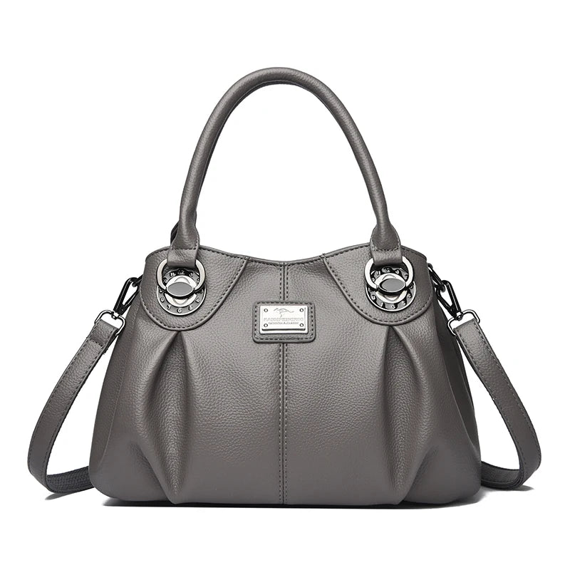 Soft Leather Crossbody Tote Bag – Women's Luxury 3-Layer Handbag