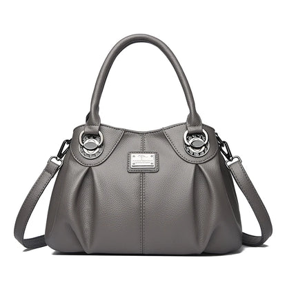 Soft Leather Crossbody Tote Bag – Women's Luxury 3-Layer Handbag