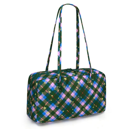 Nylon Shoulder Bag – Polka Dot & Leopard Print Tote for Women