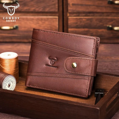 Men's Vintage Genuine Cowhide Leather Bifold Wallet