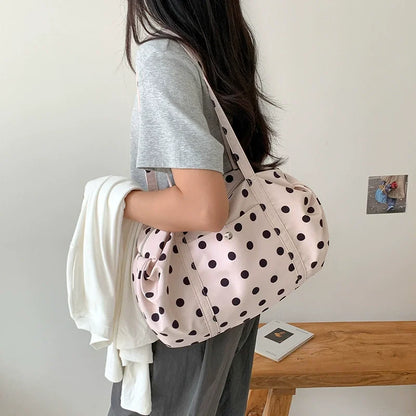 Large Capacity Nylon Shoulder Bag – Korean Casual Tote