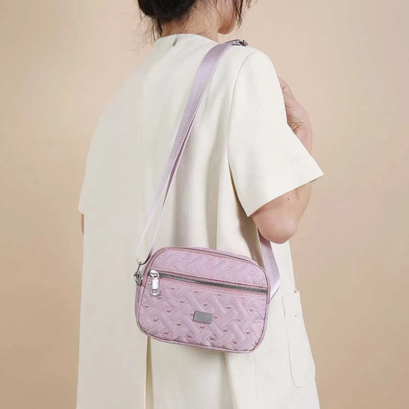 Quilted Crossbody Bag for Women – Lightweight Messenger Purse