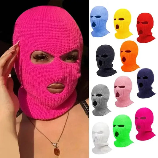 Embroidery Wool Balaclava – Windproof Full Face Ski Mask