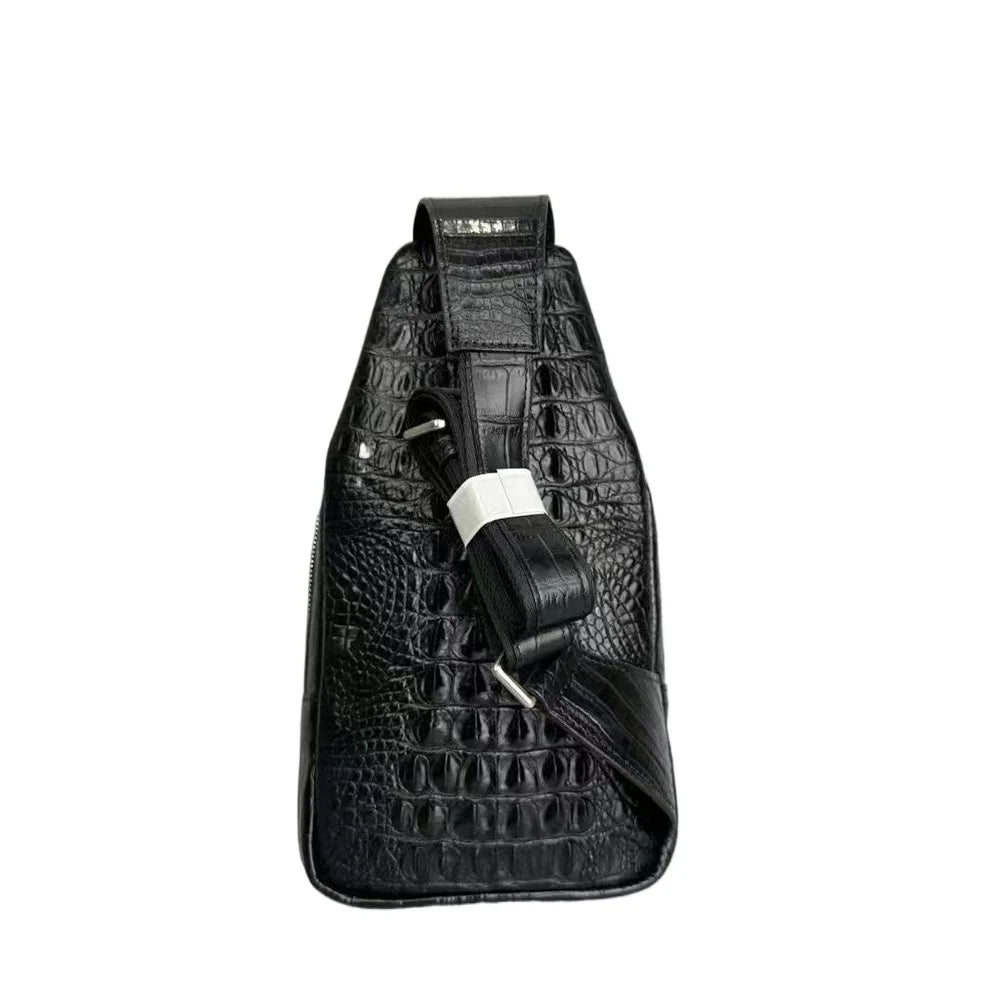Crocodile Leather Cross-Body Bag for Men – Travel Shoulder Bag