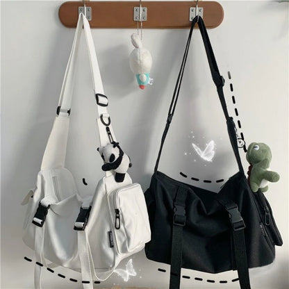 Canvas Crossbody Bag – Large Capacity Shoulder Bag for Women & Men