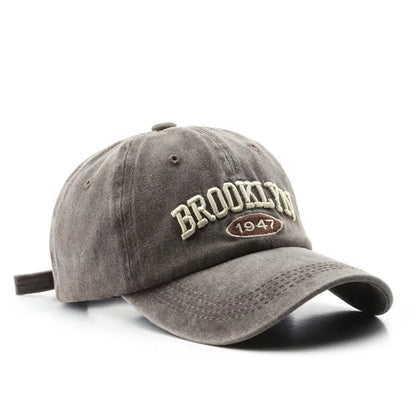 Vintage Washed Baseball Cap – City Embroidery Unisex Dad Hat
