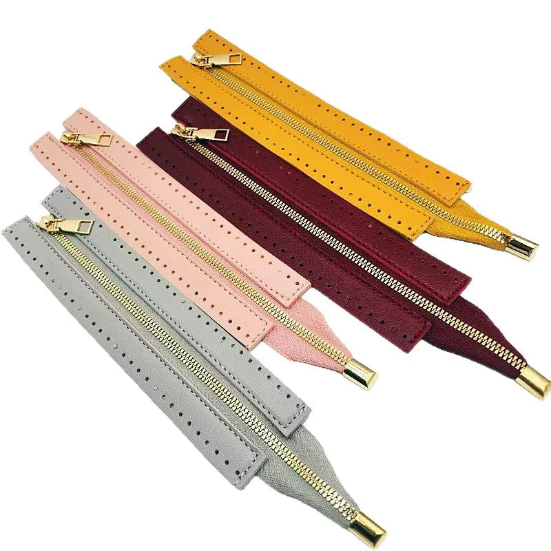 24cm PU Leather Zipper Strip for DIY Handmade Bags