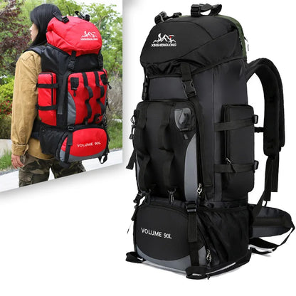 90L Hiking Backpack – Large Capacity Waterproof Camping Rucksack