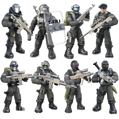Military Soldiers Building Blocks Set – 9 Special Forces Figures