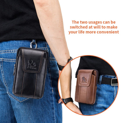 Men's Genuine Leather Belt Phone Holster