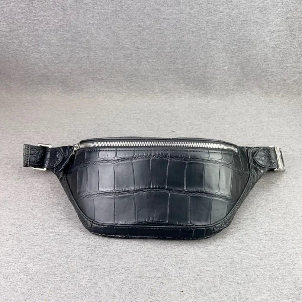 Crocodile Leather Waist Bag & Chest Pack for Men