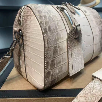 Himalayan Crocodile Leather Boston Bag – Men's Luxury Crossbody