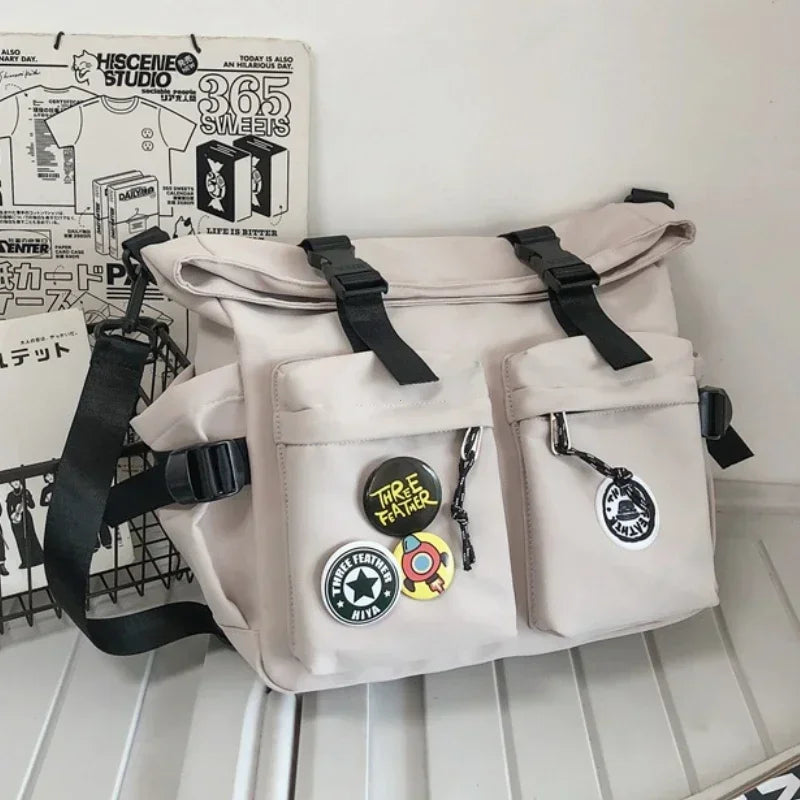 Harajuku Crossbody Bag for Teen Girls – Casual Shoulder School Bag