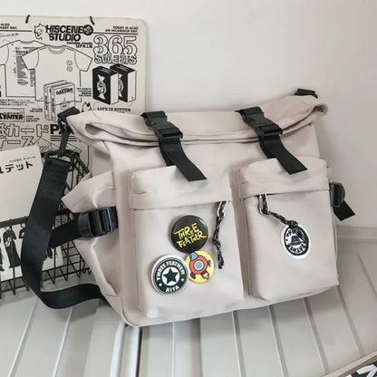 Harajuku Crossbody Bag for Teen Girls – Casual Shoulder School Bag