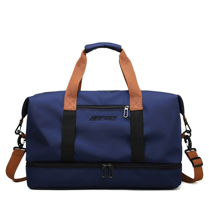 Travel Gym Duffle Bag – Waterproof Weekender with Shoe Compartment