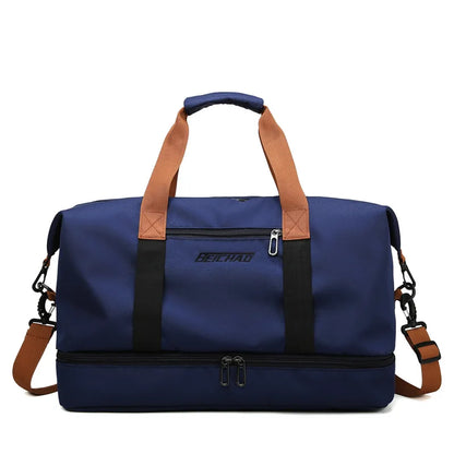 Travel Gym Duffle Bag – Waterproof Weekender with Shoe Compartment