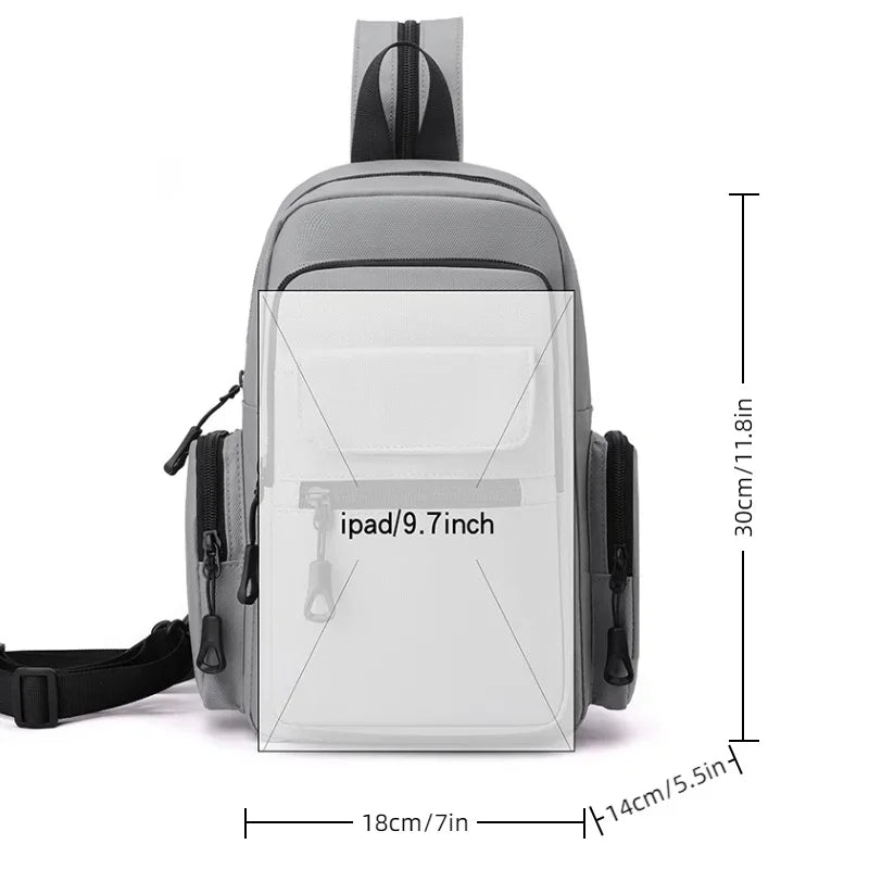 Crossbody Sling Bag for Men – Multi-Pocket Chest Pack