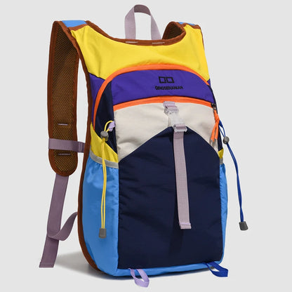 Contrasting Color Travel Backpack – Lightweight Outdoor Hiking Bag for Women
