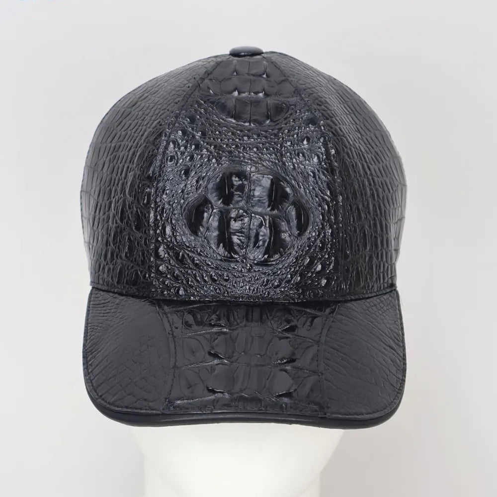 Real Crocodile Leather Baseball Cap for Men