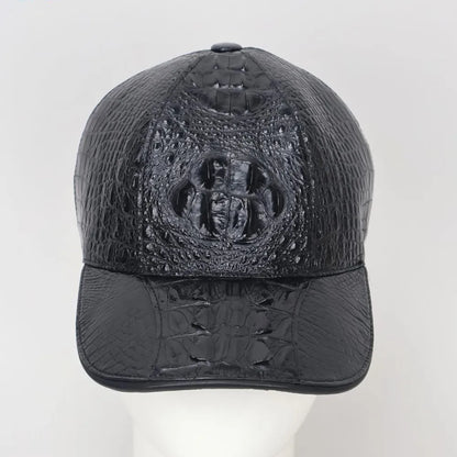Real Crocodile Leather Baseball Cap for Men