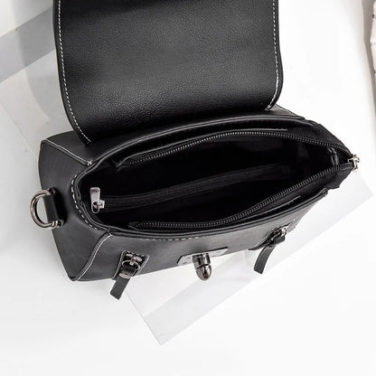 Crossbody Bag for Women – Vintage PU Leather Flap Satchel Purse