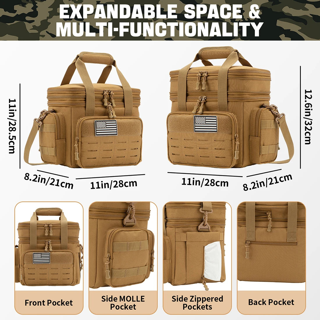 Tactical Lunch Box – Expandable 18L Insulated Cooler Bag with MOLLE