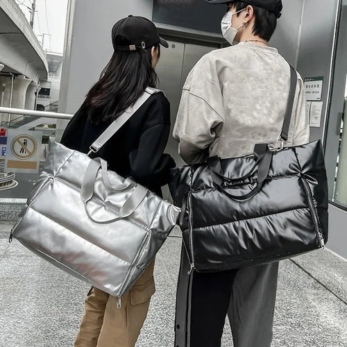 Quilted Puffer Tote Bag – Women's Travel Shoulder Bag