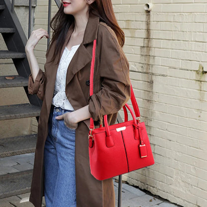 Large Women's Tote Bag – Structured Square Shoulder Handbag