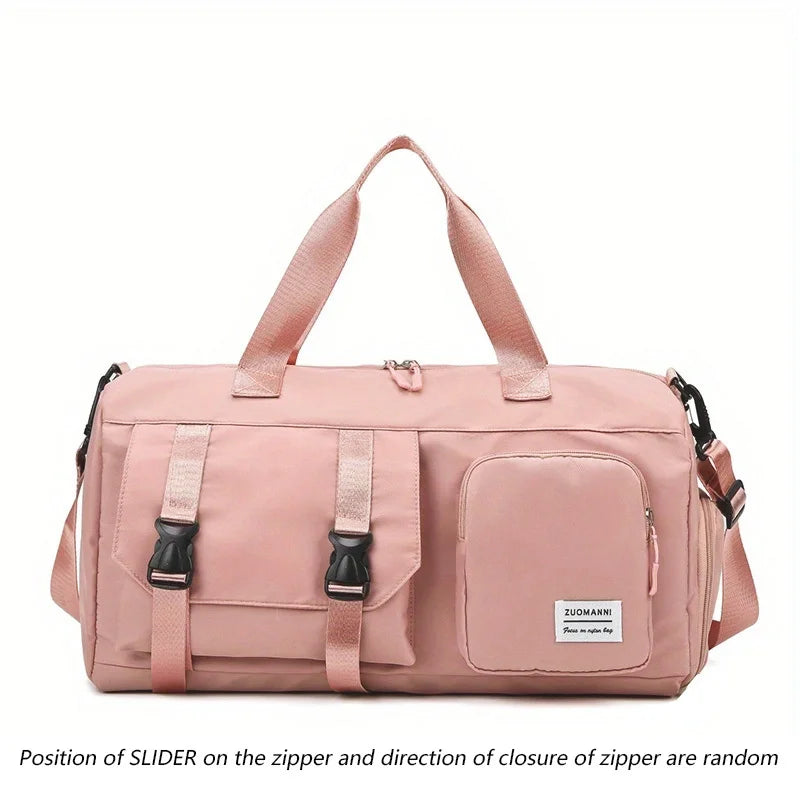 Women's Nylon Gym Bag with Shoe Compartment – Fitness Duffel