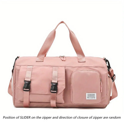 Women's Nylon Gym Bag with Shoe Compartment – Fitness Duffel