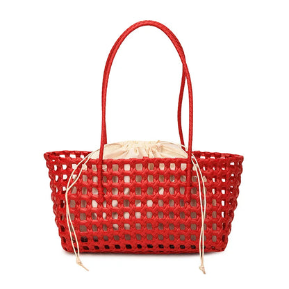 Handmade Woven Straw Beach Bag for Women – Summer Tote