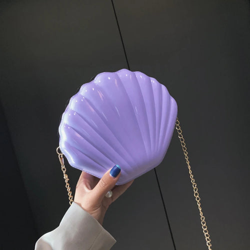 Shell Shape Crossbody Bag with Chain Strap for Women