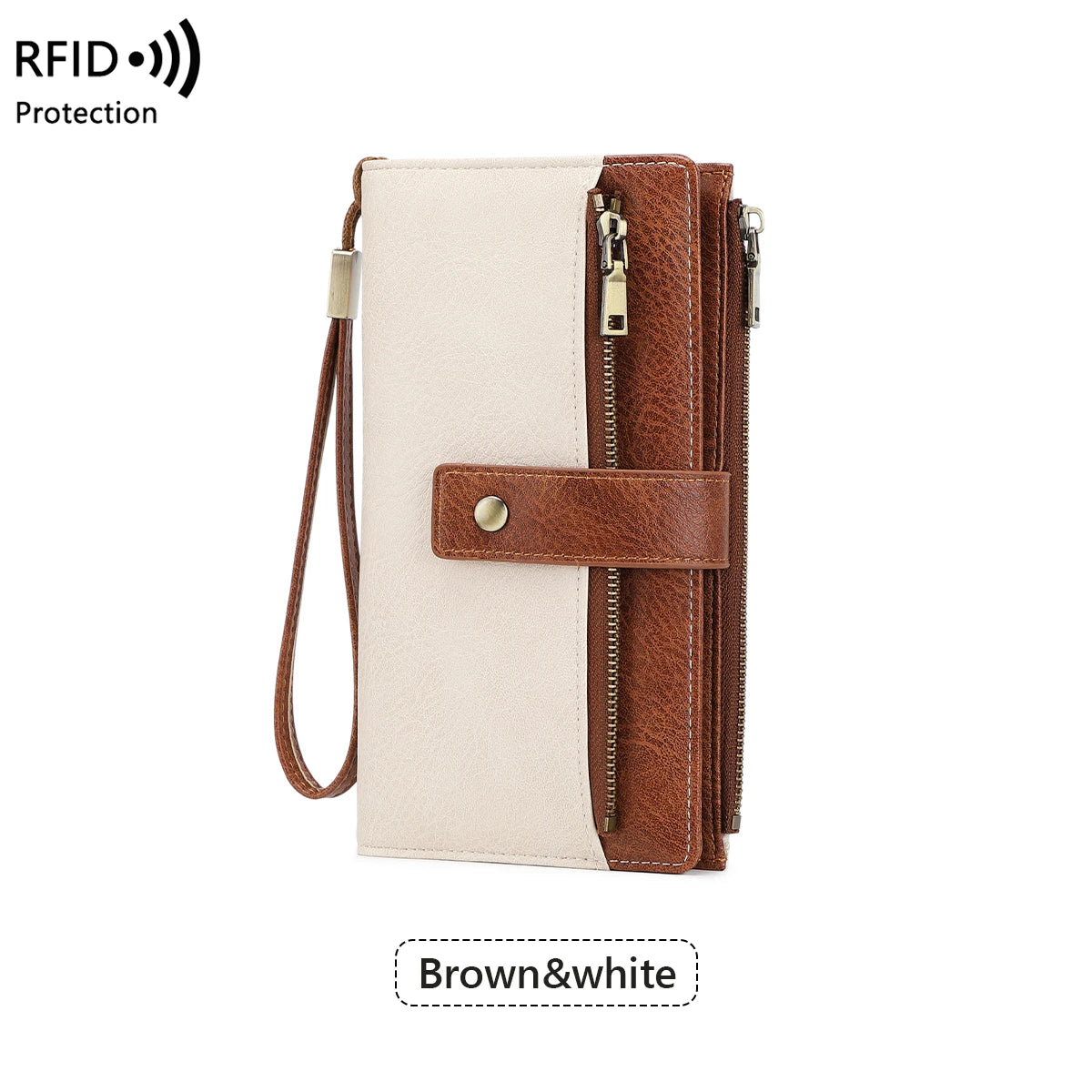 RFID Blocking Women's Long Wallet – Large Capacity PU Leather