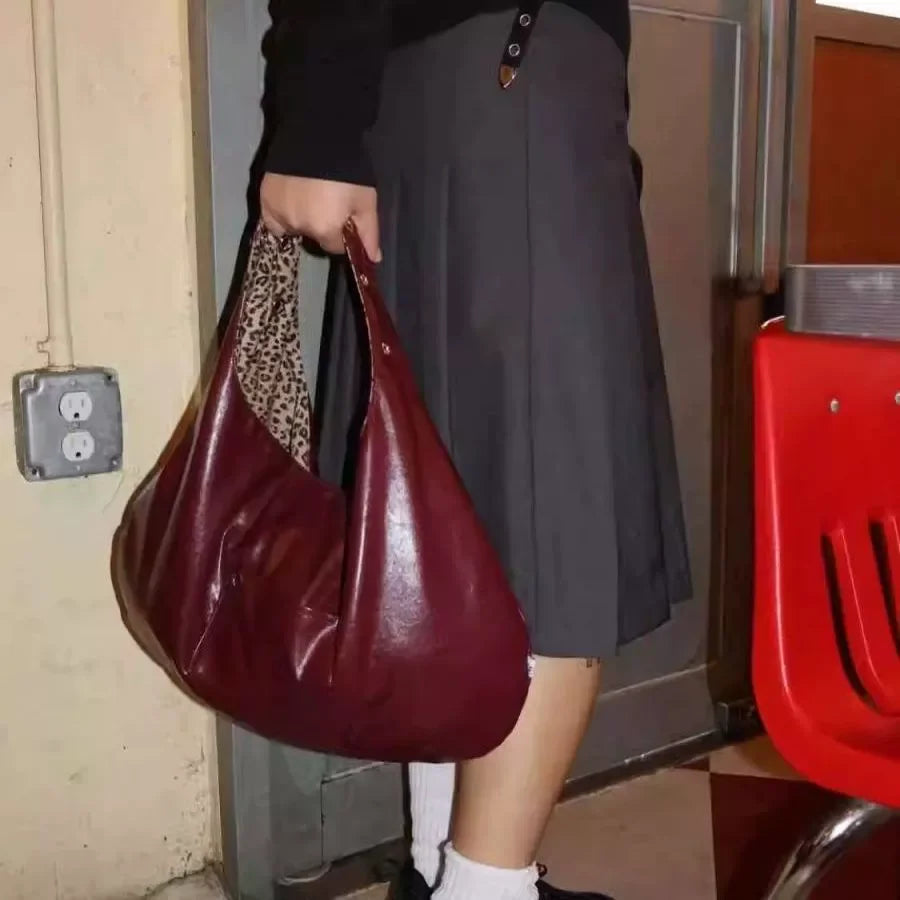 Leopard Print Double-Sided Tote Bag for Women