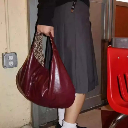 Leopard Print Double-Sided Tote Bag for Women