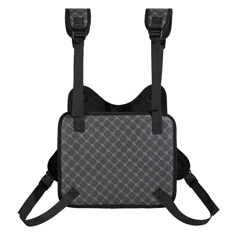 Tactical Chest Rig Bag – Men's Monogram Harness Vest for Streetwear & Techwear