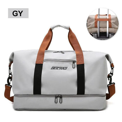 Travel Gym Duffle Bag – Waterproof Weekender with Shoe Compartment