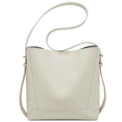 FOXER Lady Women Hobo Bucket Bag Split Leather Fashion Shoulder Bags Large Capacity Handbag Wide Adjustable Strap Female Bags