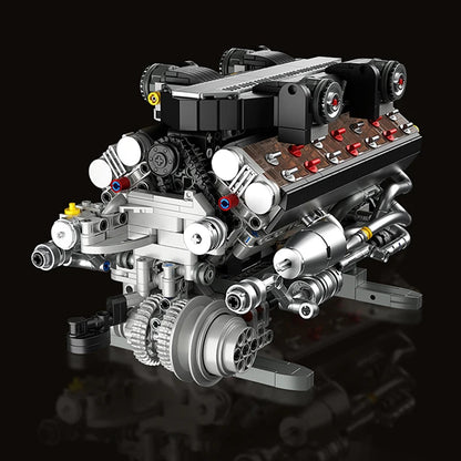 V12 Engine MOC Building Blocks Set – 1400pcs Motorized Technic Model