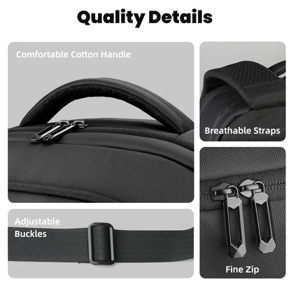 Large Waterproof Laptop Backpack 17" – Men's Business Travel Bag