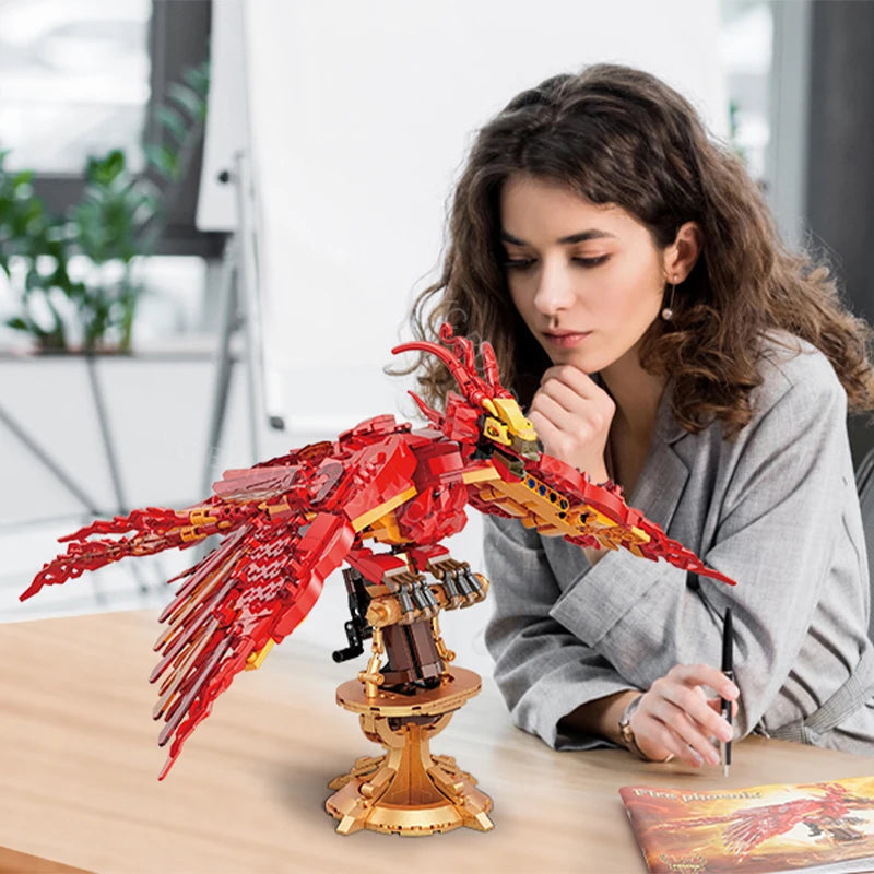 Fire Phoenix Mythical Bird Building Blocks Set 938pcs