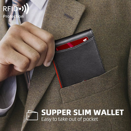 RFID Blocking Slim Bifold Wallet for Men – Minimalist Card Holder
