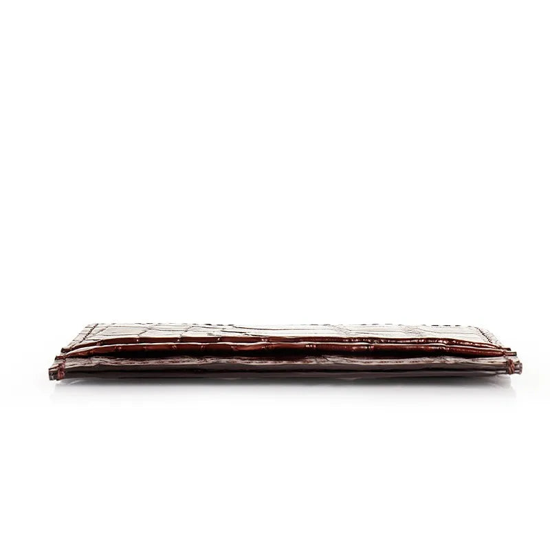 Men's Crocodile Leather Card Holder Slim Business Wallet