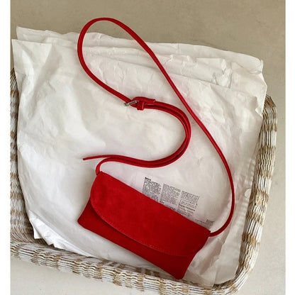 Suede Crossbody Phone Bag for Women – Lightweight Mini Shoulder Bag with Key Holder