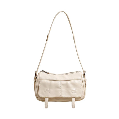 Women's Retro Soft Leather Crossbody Bag – Vintage Shoulder Bag with Optional Pendant