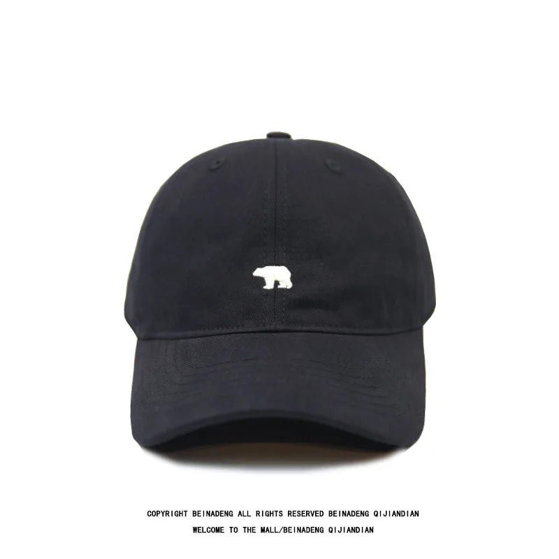 Polar Bear Embroidery Baseball Cap – Unisex Cotton Dad Hat